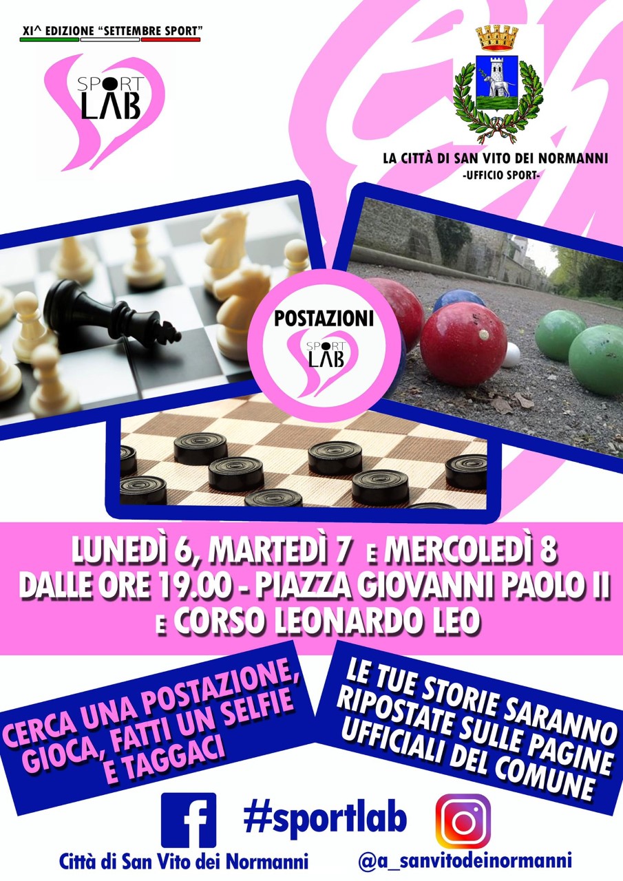 Sport Lab - Appuntamento con gli scacchi, la dama e le bocce
