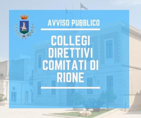 Avviso pubblico - comitati di rione