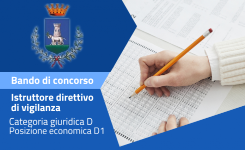 Concorso pubblico - istruttore direttivo di vigilanza