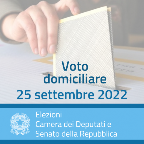 Elezioni politiche 25 settembre 2022 - Voto domiciliare